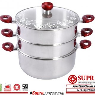 Supra Stainless Steel Steamer Set 28 cm x 3 