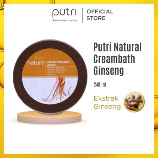 Putri Natural Creambath Ginseng 240 ML - Akar rambut kuat, anti rontok