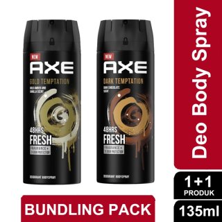 29. Axe Deodorant Deo Body Spray Parfum Pria Dark & Gold Temptation, Praktis dan Mudah Digunakan