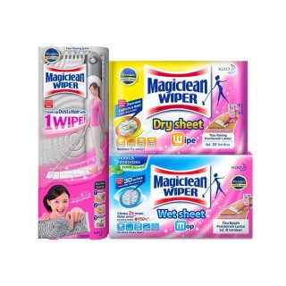 3. Magiclean Magical Set - Wiper Mop + Dry Sheet 20S and Wet Sheet 8S