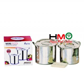 ASTA Mini Pots Duo Panci Set 2 Pcs Stainless Steel