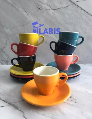 Cangkir Kopi Espresso Keramik Warna