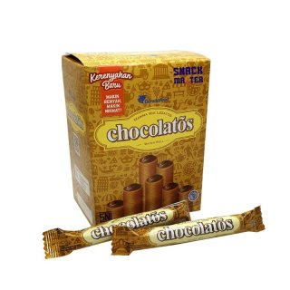 16. Snack Wafer Chocolatos Wafer Roll, Rasa Khas Italia yang Lezat