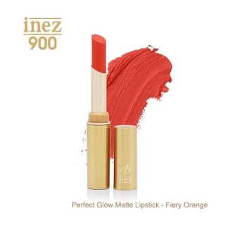 Inez Premium Perfect Glow Matte Lipstick-05 Fiery Orange