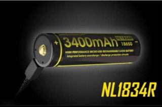 Nitecore NL1834R 3400mAh USB Rechargeable 18650 Battery