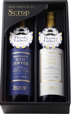 【父の日 厳選ギフト】Scrop ボトルアイスコーヒー エチオピア スマトラ 無糖 720ml 2本 ギフトセット