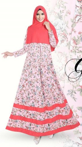 9 Pilihan Baju Muslim Motif Bunga Yang Cantik Dan Modis
