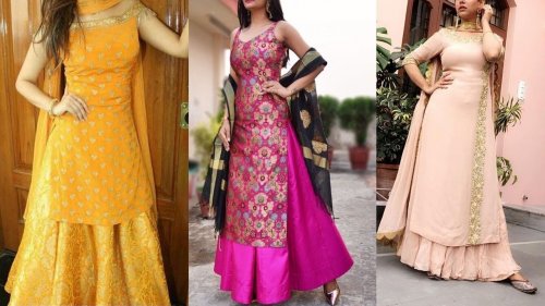 Jaipur Trendz Long Rayon Kurti Skirt Set