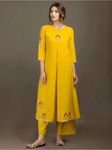 yellow fashion kurtis