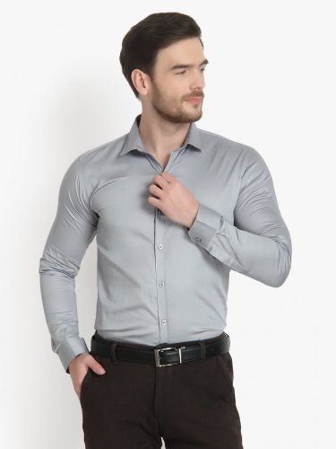 grey shirt black pant formal