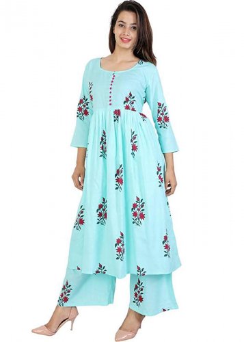 palazzo with frock kurti