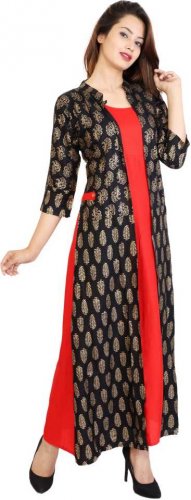 Buy HARRICA Fashion Womens Premium Moss Satin Kurti Long Kurta Dress  Digital Printed Maxi Gown Floor Length Anarkali Casual Kurti Sleevless Kurti  for Women  Girls Online at Best Prices in India 