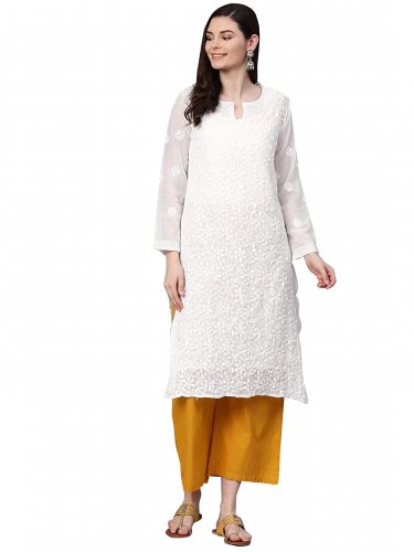 Top 88+ white cotton kurti online super hot - thtantai2