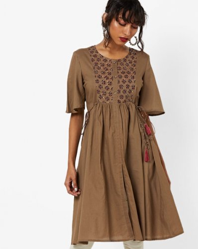Brown Kurti with Pants Set  Studio Virtues