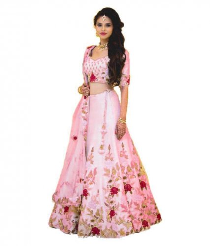 Pink lehenga outlet snapdeal