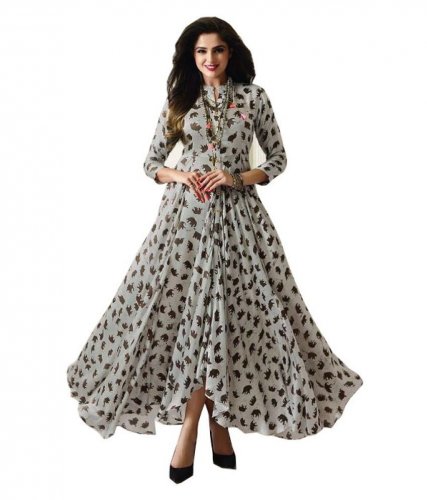 IVES Multicoloured Cotton Anarkali Kurti  Buy IVES Multicoloured Cotton Anarkali  Kurti Online at Best Prices in India on Snapdeal