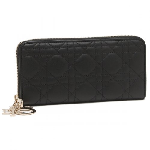 Dior キルティング 2つ折り財布 Diorグレー キルティング 二つ折り財布