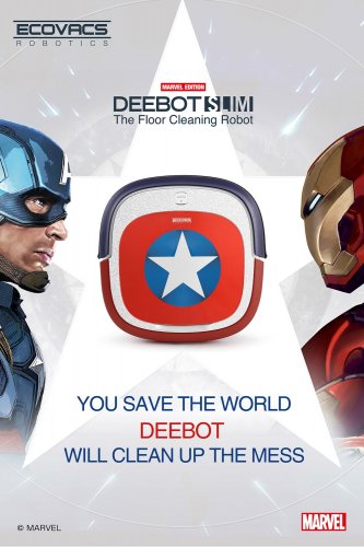 200台限定✨ECOVACS DEEBOT DA610 キャプテン・アメリカ シビル・ウォー/キャプテン・アメリカ」公開記念！ECOVACSより家庭用