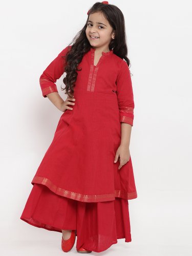 Buy Little Bansi Multi Color Thread Work Short Kurta with Tussel and Lace  Work with Patiala Salwar and Kota Doria Dupatta White for Girls  (12-13Years) Online in India, Shop at FirstCry.com -