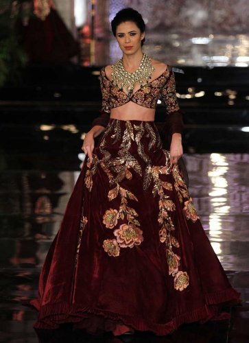 Lehenga velvet dress Clearance