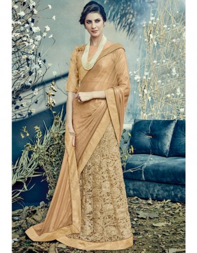 Cotton OFF WHITE Designer Lehenga Saree fabric, Wedding at Rs 749/piece in  Surat