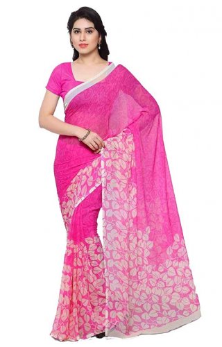 Buy Samah Floral Print, Geometric Print, Printed Daily Wear Chiffon Green  Sarees Online @ Best Price In India | Flipkart.com