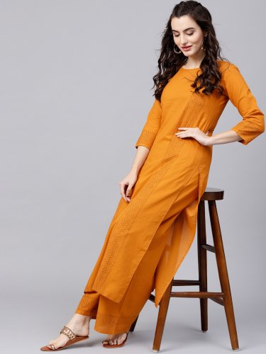 myntra kurtis palazzo set