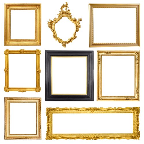 Emas Frame Warna Emas