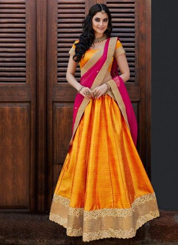 Lehenga Half Sarees Are A Great Way To Flaunt The Navel So If You Ve Been Working On Toning Your Midriff These Are The Dresses To Wear On A Special Occasion