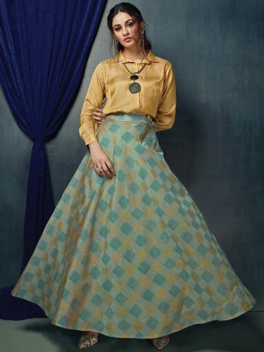 collar shirt with lehenga