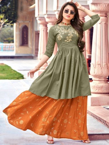 Share more than 80 western kurti with skirt best