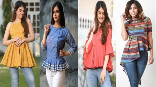 Long front slit Kurti With Jeans/College Outfit|Latest Kurti Designs To  Wear With Jeans - YouTube