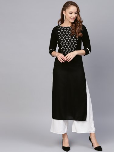 Defab In Style  Cotton casual kurthi with net embroidery yoke and sleeve   Facebook