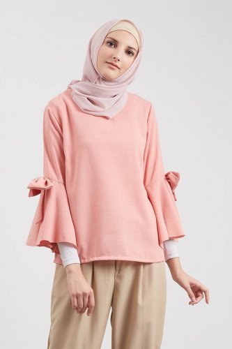 Gamis Dusty Pink Cocok Dengan Jilbab  Warna  Apa Nusagates