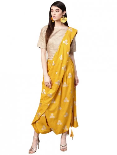 palazzo saree myntra