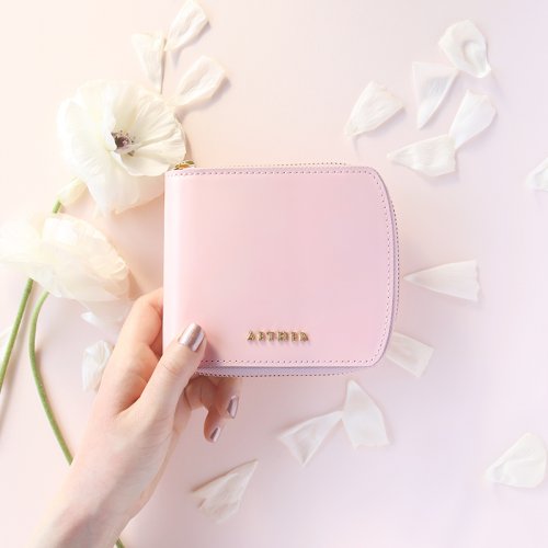 革のダイヤモンド コードバン 長財布 貴重な桜色 Sdn1besuki Sch Id