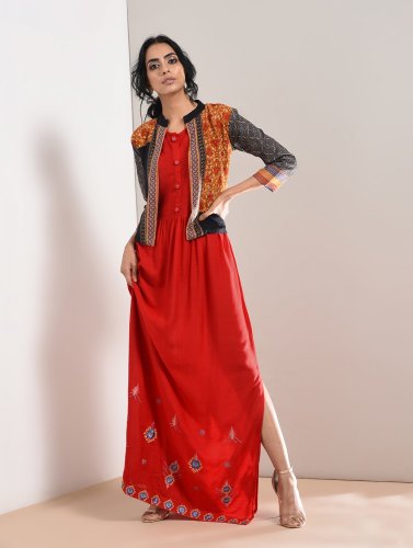 Buy online Solid A-line Kurta With Jacket from Kurta Kurtis for Women by  Dargu for ₹549 at 69% off | 2023 Limeroad.com
