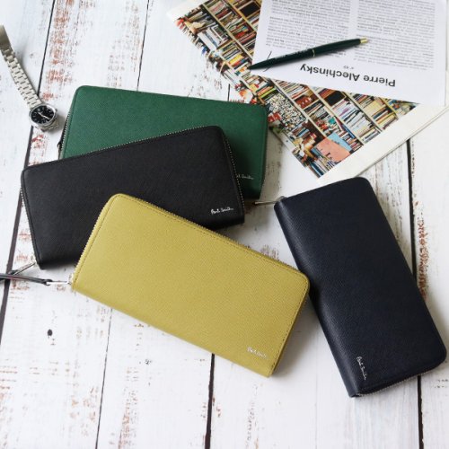 訳有☆ポールスミス 2つ折財布 ミニ財布 ミニウォレット グレー☆371 楽天