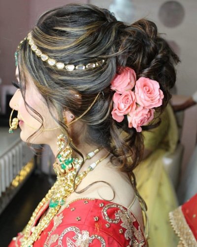 Floral Fiesta 13 Types of Flowers For Your Bridal Hairstyle  Traditional  hairstyle Bun hairstyles for long hair Bridal hair buns