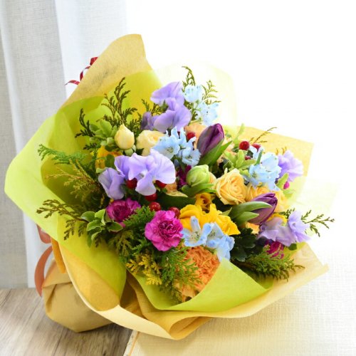 春の贈りもの デザイナーにおまかせ18,000円 送料無料 翌日配達 15時まであすつく対応 おまかせ花オーダーフォーム - 0円 : 花ギフト｜開店祝いや誕生日