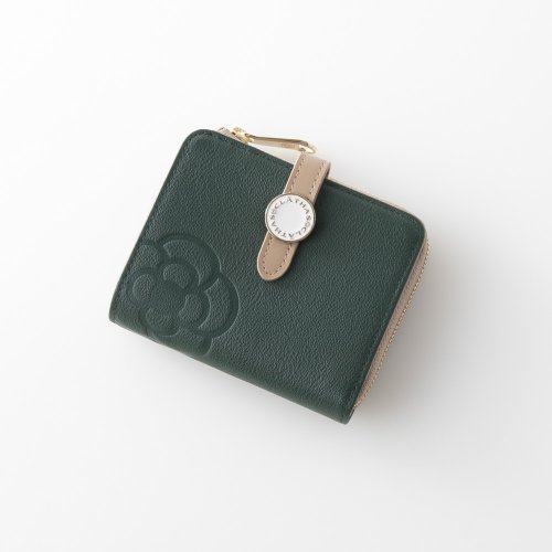 【美品】CELINE ミントグリーン ファスナーコンパクト 二つ折り財布 美品】CELINE ミントグリーン ファスナーコンパクト 二つ折り