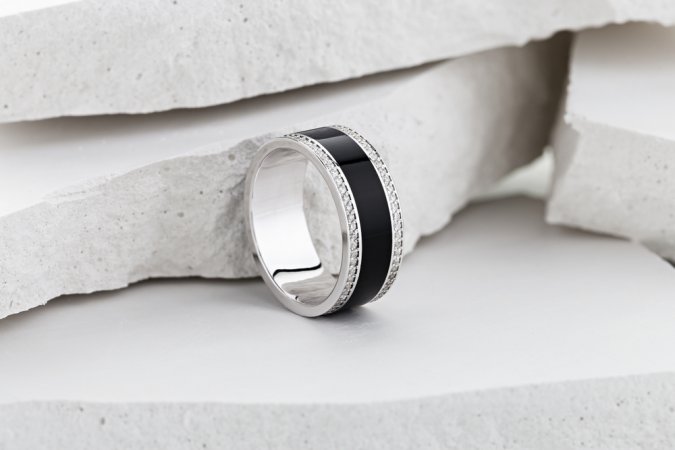 指輪　リング 　大き　インパクト　太め　シルバー　15号　スペード　メンズ　黒