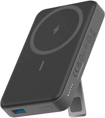 Anker 633 Magnetic Battery(MagGo)(マグネット式ワイヤレス充電対応 10000mAh コンパクト モバイルバッテリー)【マグネット式/ワイヤレス出力(7.5W)/ USB-Cポート入出力/PSE技術基準適合】iPhone 13 / 12 シリーズ専用
