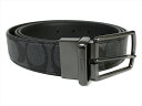 コーチ 【スペシャル】コーチ ベルト シグネチャー リバーシブル COACH Signature Reversible Belt Cut To Size F64825 CQ/BK Charcoal/Black