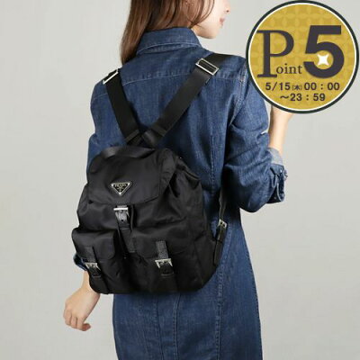 【3/31(金)20:00〜28時間限定ポイント10倍】 プラダ PRADA バッグ リュックサック 1BZ677 RV44 ブラック(F0002 NERO) 【bgl】