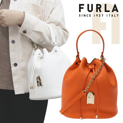 フルラ バッグ FURLA オレンジ 巾着バッグ バケットバッグ チェーン ショルダーバッグ バケツ型 斜め掛け レディース カバン 鞄 軽量 女性 ロゴ キンチャク バック 本革 BATBABR HSF000 BG600