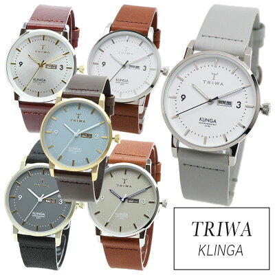 【電池交換チケット配布中!!】TRIWA トリワ KLINGA クリンガ アナログ ウォッチ ボーイズサイズ メンズ レディース ユニセックス 防水 デイデイト(曜日/日付) カレンダー レザーベルト 男性用 女性用 腕時計 【あす楽】【即納】【楽ギフ_包装】【コンビニ受取対象商品】