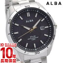 セイコー アルバ 腕時計（メンズ） セイコー アルバ ソーラー SEIKO ALBA SOLAR AQGD401 腕時計 メンズ ブラック 時計【あす楽】