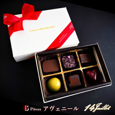 【アヴェニール6粒入り】ボンボンショコラ チョコレート チョコ ギフト プレゼント スイーツ カカオ フルーツ 果物 ナッツ 紅茶 キャラメル 林檎 記念日 ご褒美 かわいい おしゃれ 高級 秋 冬 手土産 記念日 贈り物 誕生日 詰め合わせ 女性 フランス菓子