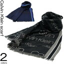 カルバンクライン カルバンクライン マフラー スカーフ Calvin Klein WOVEN RUNNER LOGO SCARF 180cm ブラック/ネイビー